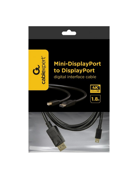 Cablu Video Cablexpert CCP-mDP2-6, MiniDP (M) - DisplayPort (M), 1,8m, Negru