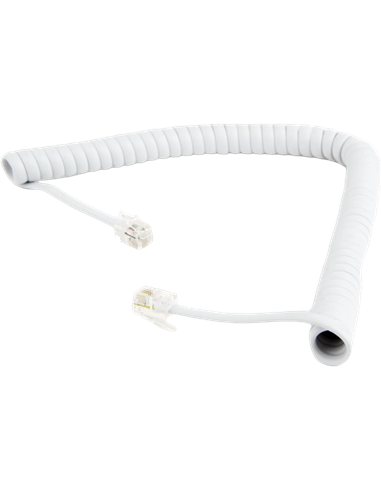 Спиральный шнур телефонной трубки Cablexpert TC4P4CS-2M, Белый