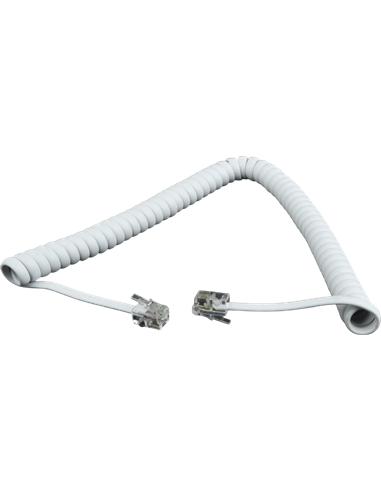 Cablu spiralat al receptorului telefonic Cablexpert TC4P4CS-2M, Alb