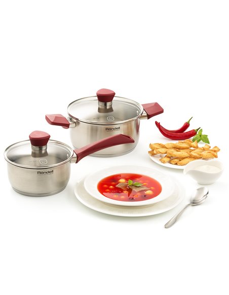 Set de vase Rondell Strike, 20cm, Argintiu