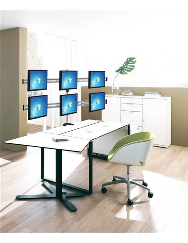 Suport birou pentru monitoare Reflecta PLANO Desk 23-1010S, Argintiu