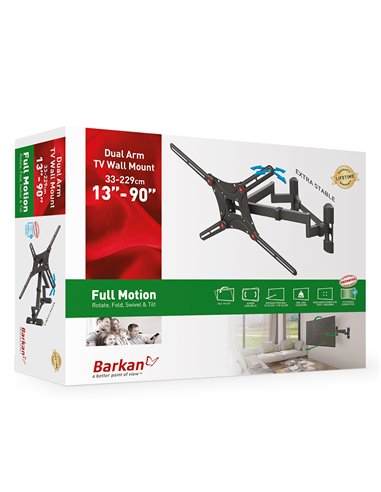 Настенное крепление для телевизора BARKAN BM464L, Чёрный
