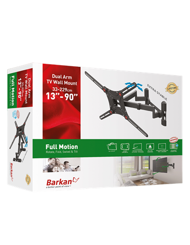 Настенное крепление для телевизора BARKAN BM464L, Чёрный