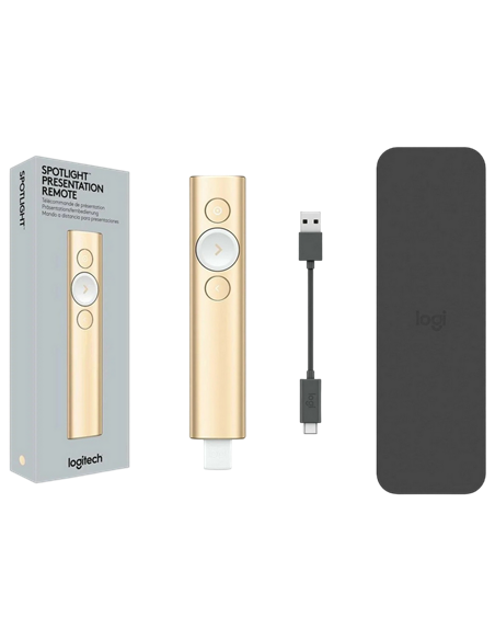 Prezentator Logitech Spotlight, Auriu