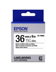 Картридж с лентой Epson LK-7WBN, 36 мм x 9 м 2