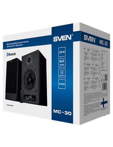 Компьютерные колонки 2.0 SVEN MC-30, Чёрный