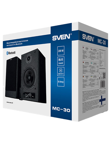 Компьютерные колонки 2.0 SVEN MC-30, Чёрный