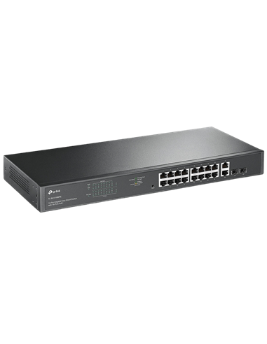 Сетевой коммутатор TP-LINK TL-SG1218MPE, 16x 10/100/1000 Мбит/с, 2x SFP