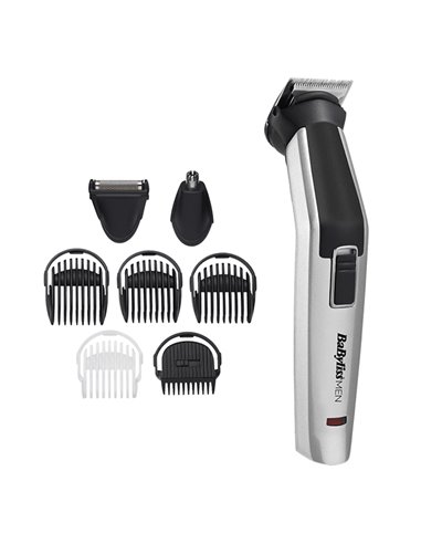 Trimmer pentru bărbați BaByliss 8-in-1 Titanium Multi Trimmer MT726E, Argintiu | Negru
