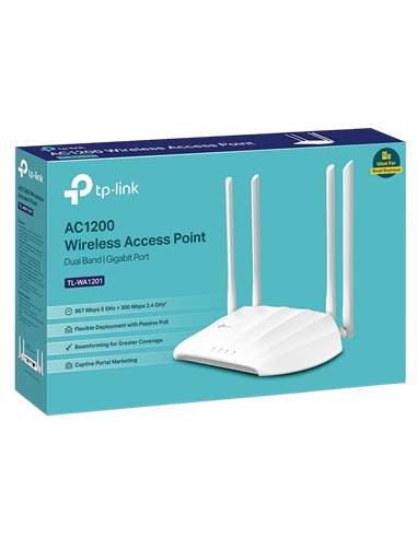 Punct de acces fără fir TP-LINK TL-WA1201, 300 Mbps, 867 Mbps, Alb