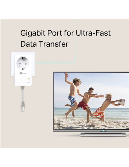 Powerline Adapter TP-LINK TL-PA7017P KIT, AV1000, 1000 Mbps, Alb