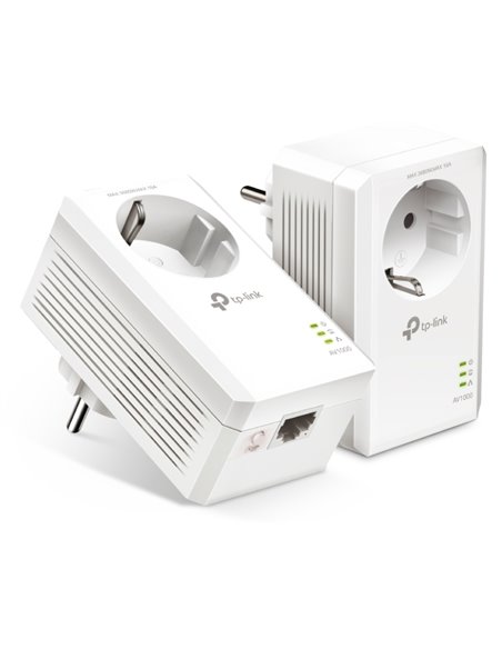 Адаптер Powerline TP-LINK TL-PA7017P KIT, AV1000, 1000 Мбит/с, Белый