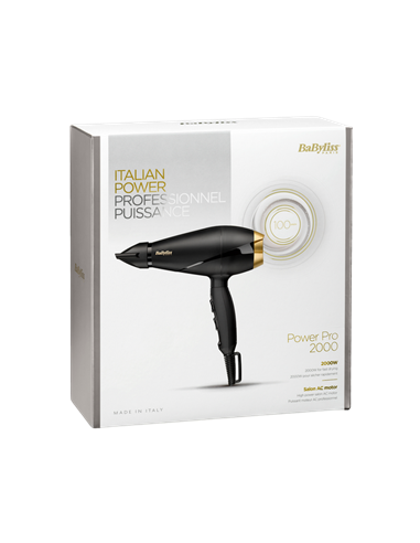 Фен BaByliss Power Pro 6704E, 2000 Вт, Чёрный