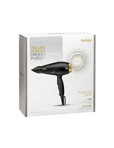 Фен BaByliss Power Pro 6704E, 2000 Вт, Чёрный Фен BaByliss Power Pro 6704E, 2000 Вт, Чёрный