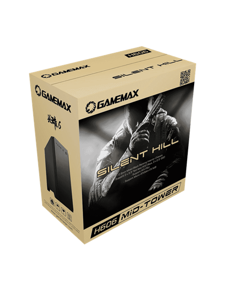 Компьютерный корпус Gamemax Silent Hill, Midi-Tower, Без блока питания, Чёрный