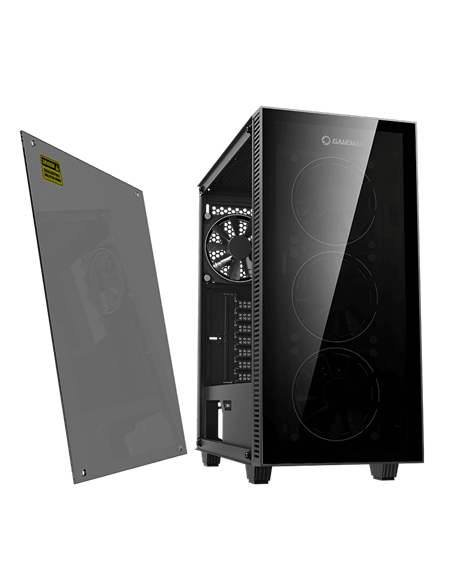 Компьютерный корпус Gamemax Draco XD, Midi-Tower, Без блока питания, Чёрный Компьютерный корпус Gamemax Draco XD, Midi-Tower, Без блока питания, Чёрный
