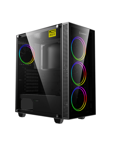 Carcasă PC Gamemax Draco XD, Midi-Tower, Fără PSU, Negru