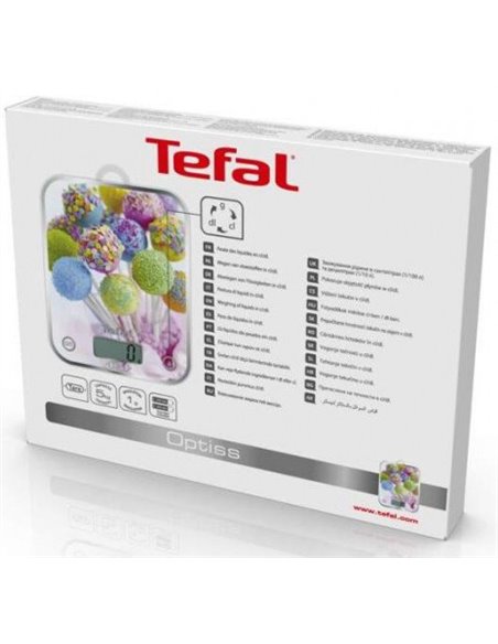 Cântar electronic de bucătărie Tefal Optiss Décor, Multicolor