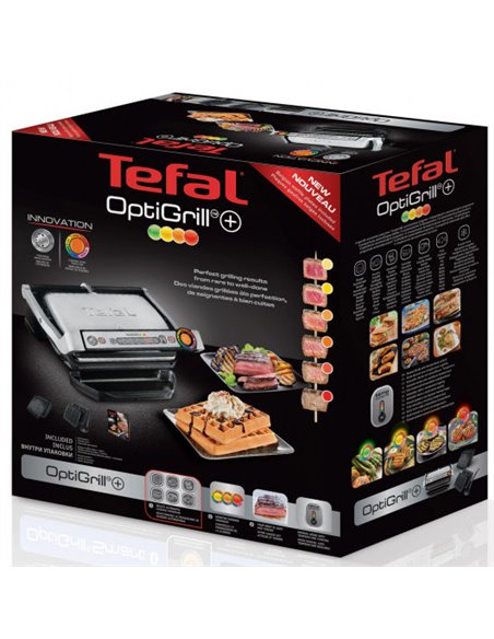 Электрический Гриль Tefal OptiGrill, 2000Вт, Серебристый Электрический Гриль Tefal OptiGrill, 2000Вт, Серебристый