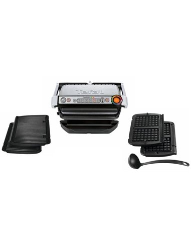Grătar electric Tefal OptiGrill, 2000W, Argintiu