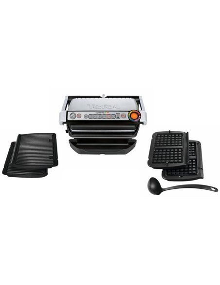 Электрический Гриль Tefal OptiGrill, 2000Вт, Серебристый Электрический Гриль Tefal OptiGrill, 2000Вт, Серебристый