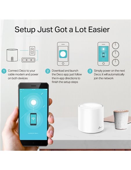 Sistem Wi-Fi Mesh TP-LINK Deco X20 (2-pack), Alb
