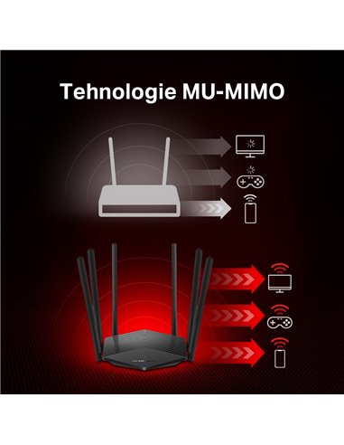 Router fără fir MERCUSYS MR50G, Negru