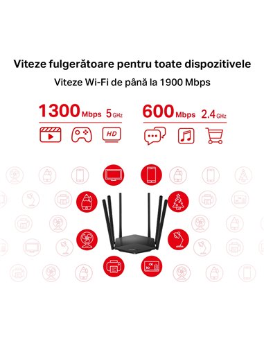 Беспроводной маршрутизатор MERCUSYS MR50G, Чёрный