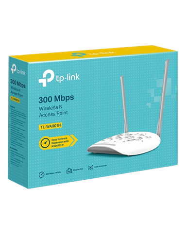 Беспроводная точка доступа TP-LINK TL-WA801N, 300 Мбит/с, Белый