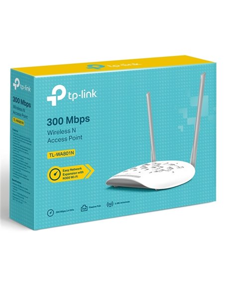 Punct de acces fără fir TP-LINK TL-WA801N, 300 Mbps, Alb