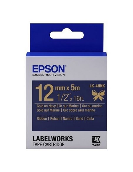 Картридж с лентой Epson LK-4HKK, 12 мм x 5 м