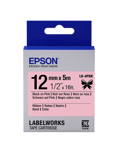 Картридж с лентой Epson LK-4PBK, 12 мм x 5 м