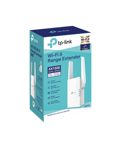 Беспроводная точка доступа TP-LINK RE505X, 300 Мбит/с, 1200 Мбит/с, Белый