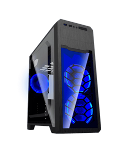 Компьютерный корпус Gamemax G563, Midi-Tower, Без блока питания, Чёрный