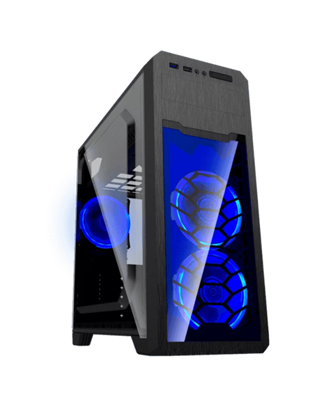 Компьютерный корпус Gamemax G563, Midi-Tower, Без блока питания, Чёрный