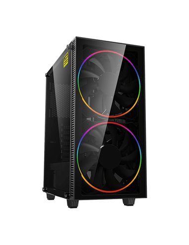 Carcasă PC Gamemax Black Hole, Midi-Tower, Fără PSU, Negru