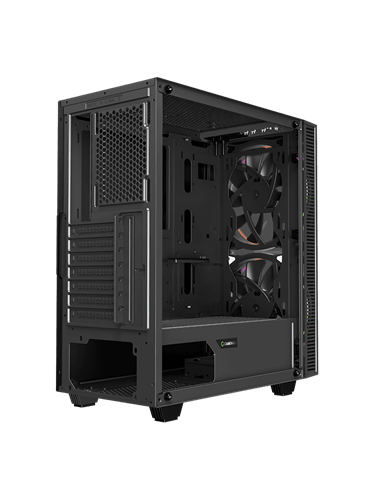 Carcasă PC Gamemax Black Hole, Midi-Tower, Fără PSU, Negru