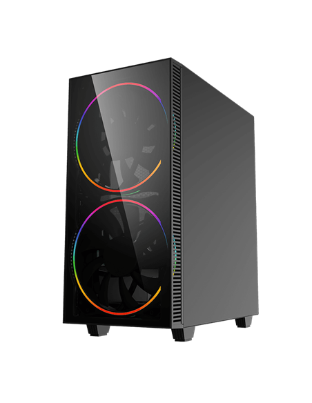 Carcasă PC Gamemax Black Hole, Midi-Tower, Fără PSU, Negru