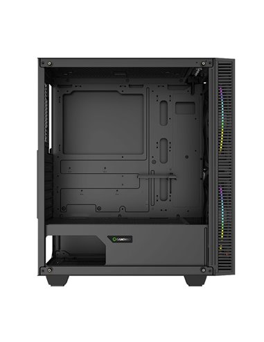 Carcasă PC Gamemax Black Hole, Midi-Tower, Fără PSU, Negru