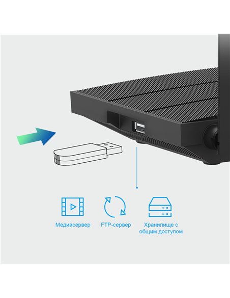 Беспроводной маршрутизатор TP-LINK Archer C6U, Чёрный