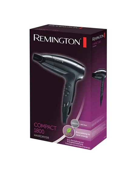 Компактный фен Remington Compact D5000, 1800 Вт, Чёрный