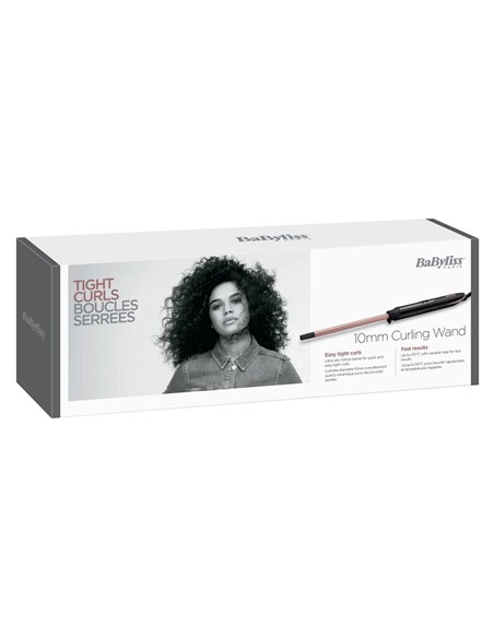 Ondulator de păr BaByliss Tight Curls Wand C449E, Negru | Roz