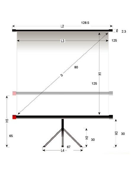 Ecran cu stativ Reflecta Crystal-Line, 1:1