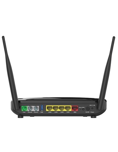 Беспроводной маршрутизатор D-Link DVG-N5402G, 3G, 4G, Чёрный