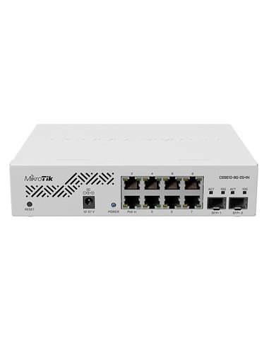 Comutator MikroTik CSS610-8G-2S+IN, Alb