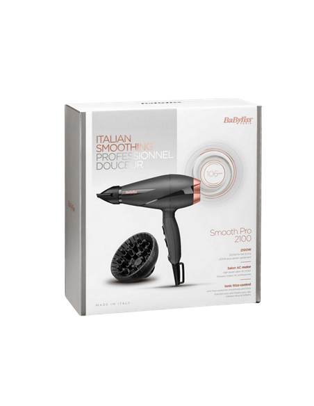 Uscător de păr BaByliss Smooth Pro 6709DE, 2100 W, Negru