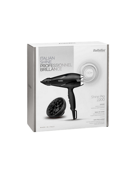 Uscător de păr BaByliss Shine Pro 6713DE, 2200 W, Negru