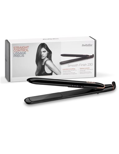 Placă de îndreptat părul BaByliss Smooth Finish ST250E, Negru