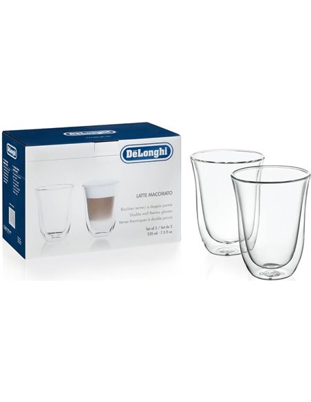 Набор стаканов DeLonghi DLSC312, 220 мл 2 шт, Прозрачный¶