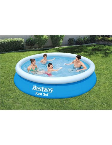 Надувной бассейн Bestway Fast Set, 6050л, Синий/Белый, 57273